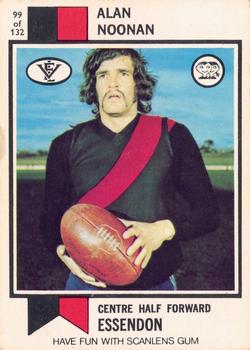 1974 Scanlens VFL #99 Alan Noonan Front